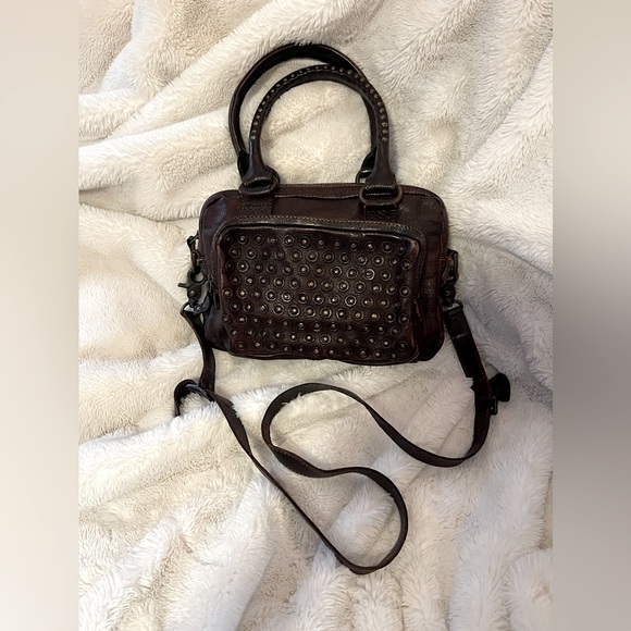 FRYE Studded Leather Handle Bag + Crossbody - Picture 3 of 11